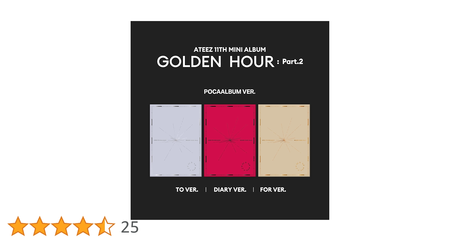 ateez minirecord golden hour コンプリート ATEEZ Golden Hour : Part.1 10th Mini Album Full 11 Version SET 3